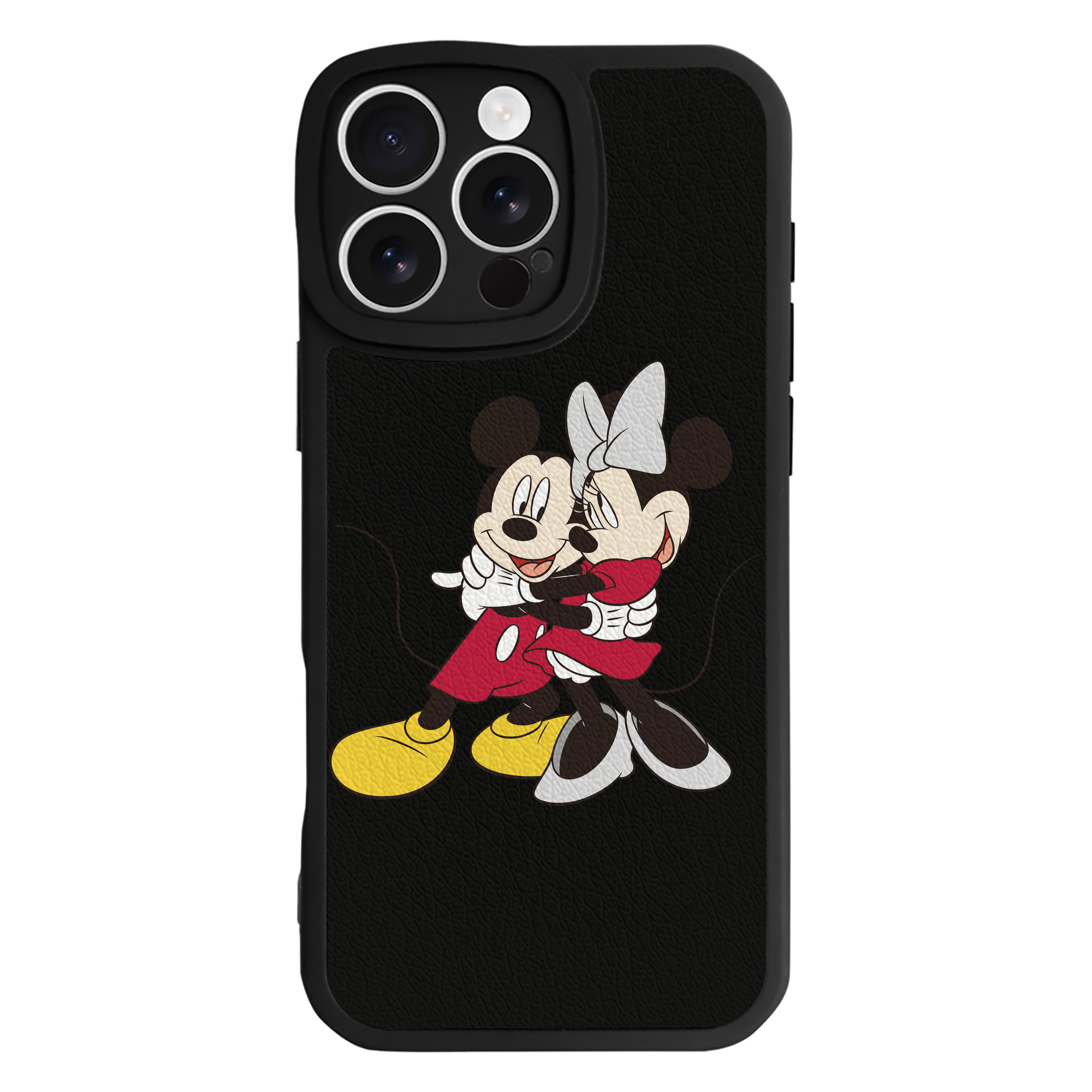 （画像用） ミッキーマウス Mickey Mouse 【iPhone 16シリーズ対応】シリコンスマホケース（レザー調） 材質：シリコン